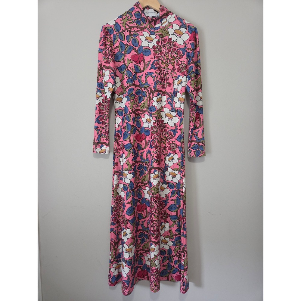 Smith & Quinn Maxi Mock Neck Dress Sweetheart Thorn Daisy Long Sleeve Medium